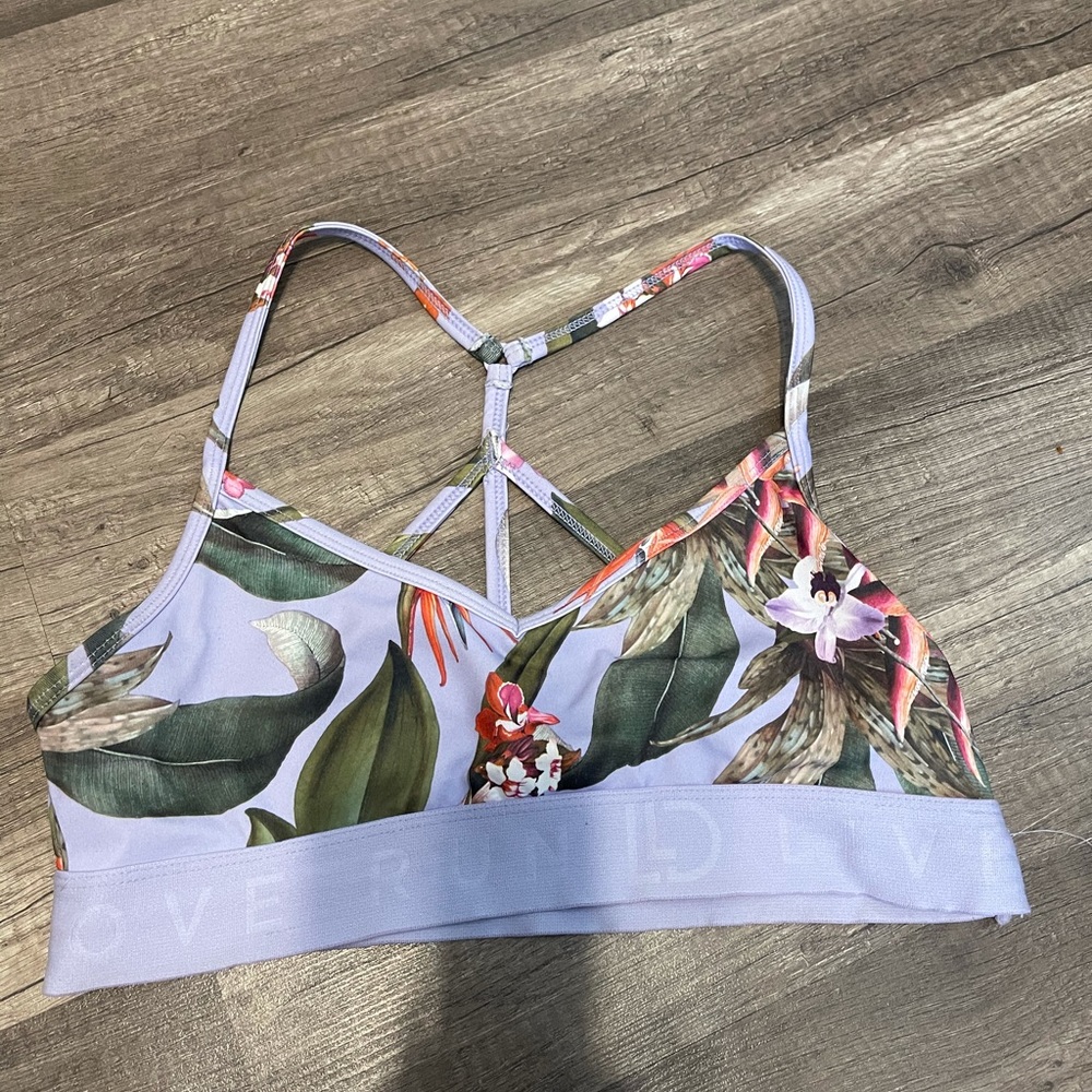 tropical sports bra